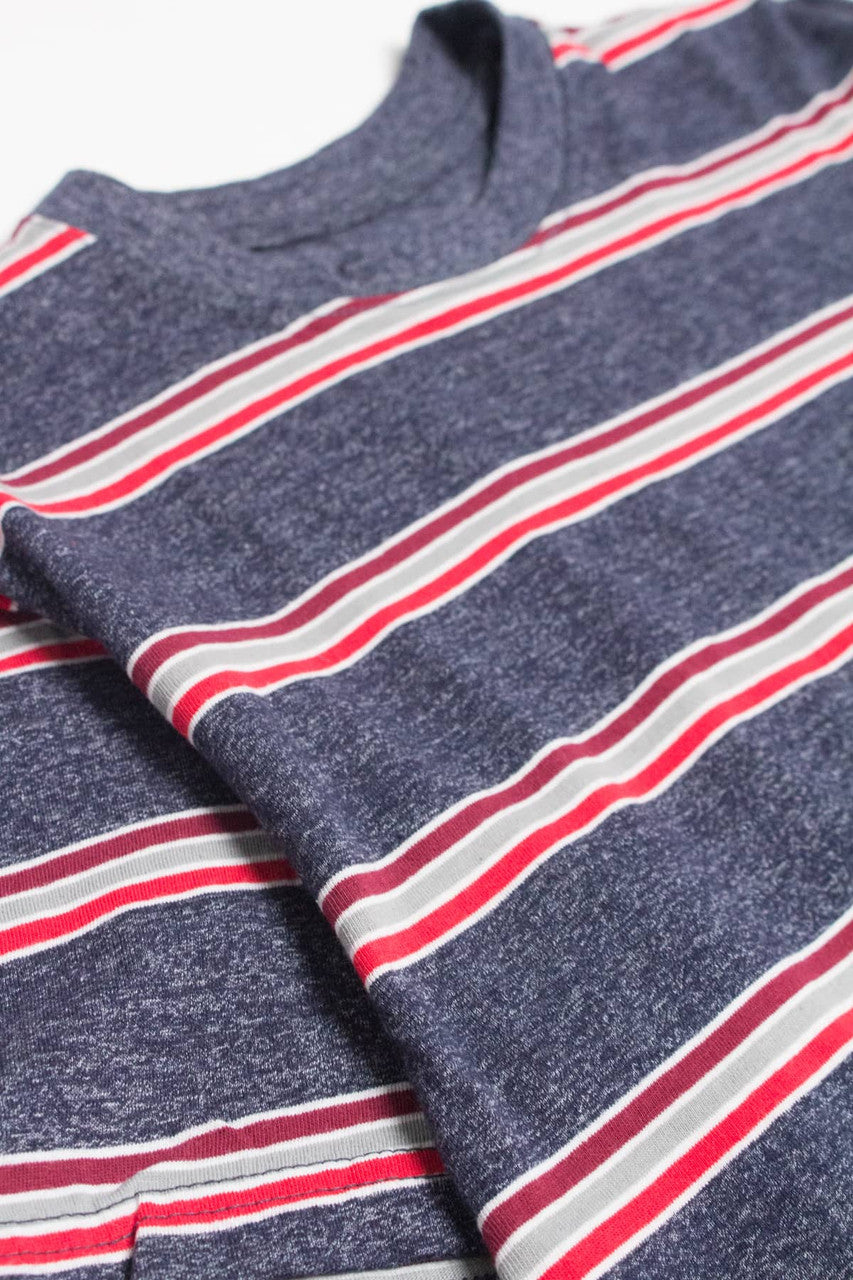 Marled Navy Striped T-Shirt