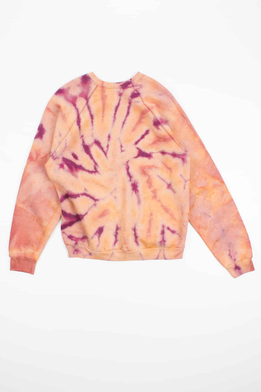 Maroon and Gold Spiral Bleached Vintage Sweatshirt