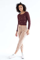 Maroon Smily Embroidered Seamless