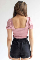 Mauve Satin Princess Top