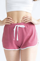 Mauve Trimmed Thermal Dolphin Shorts