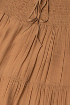 Clay Smocked Waist Maxi Skirt