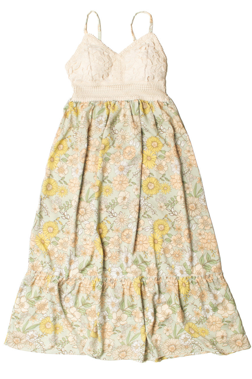 Crochet Top Meadow Maxi Dress