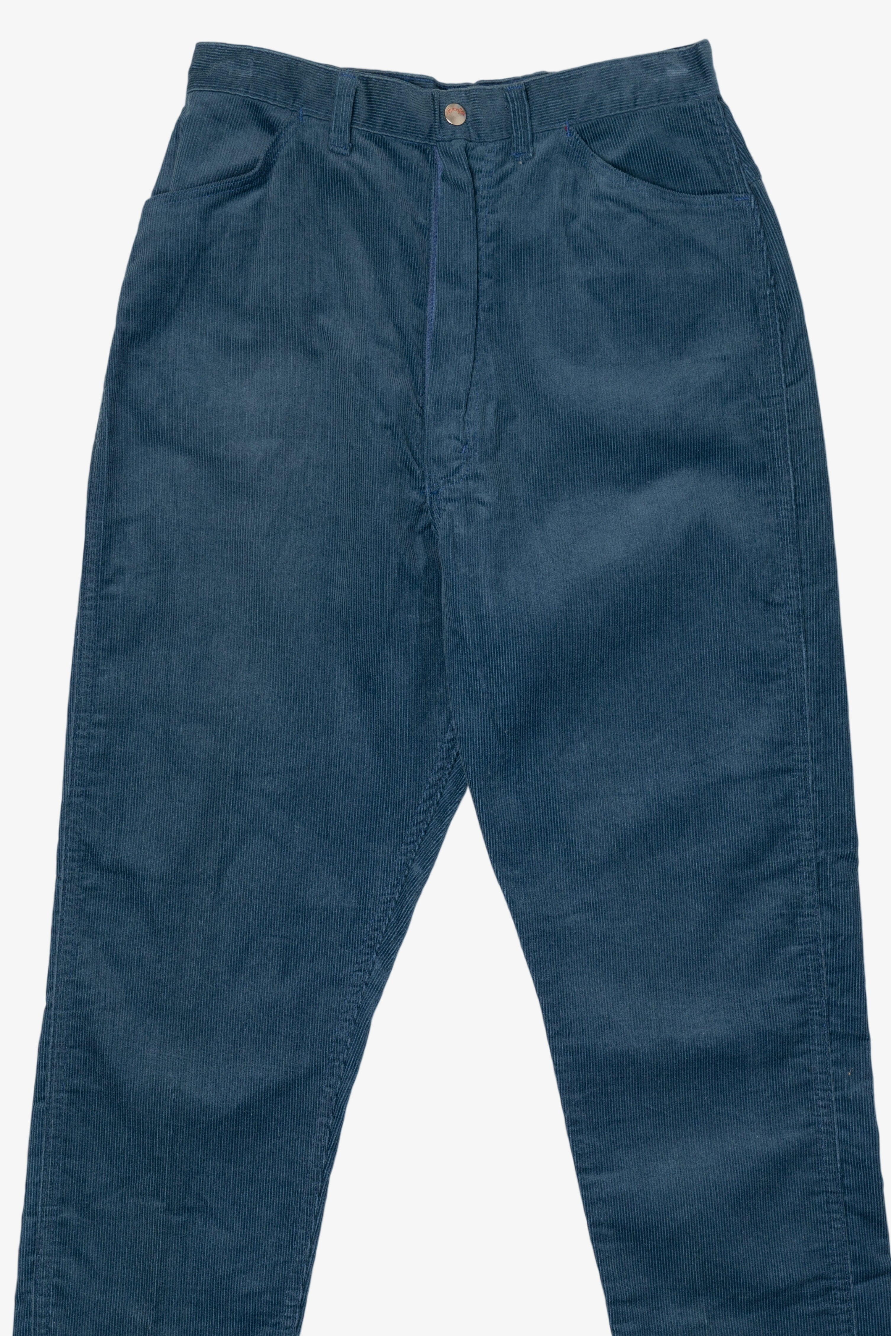Vintage Blue Corduroy Wrangler Blue Bell Pants (1960s)
