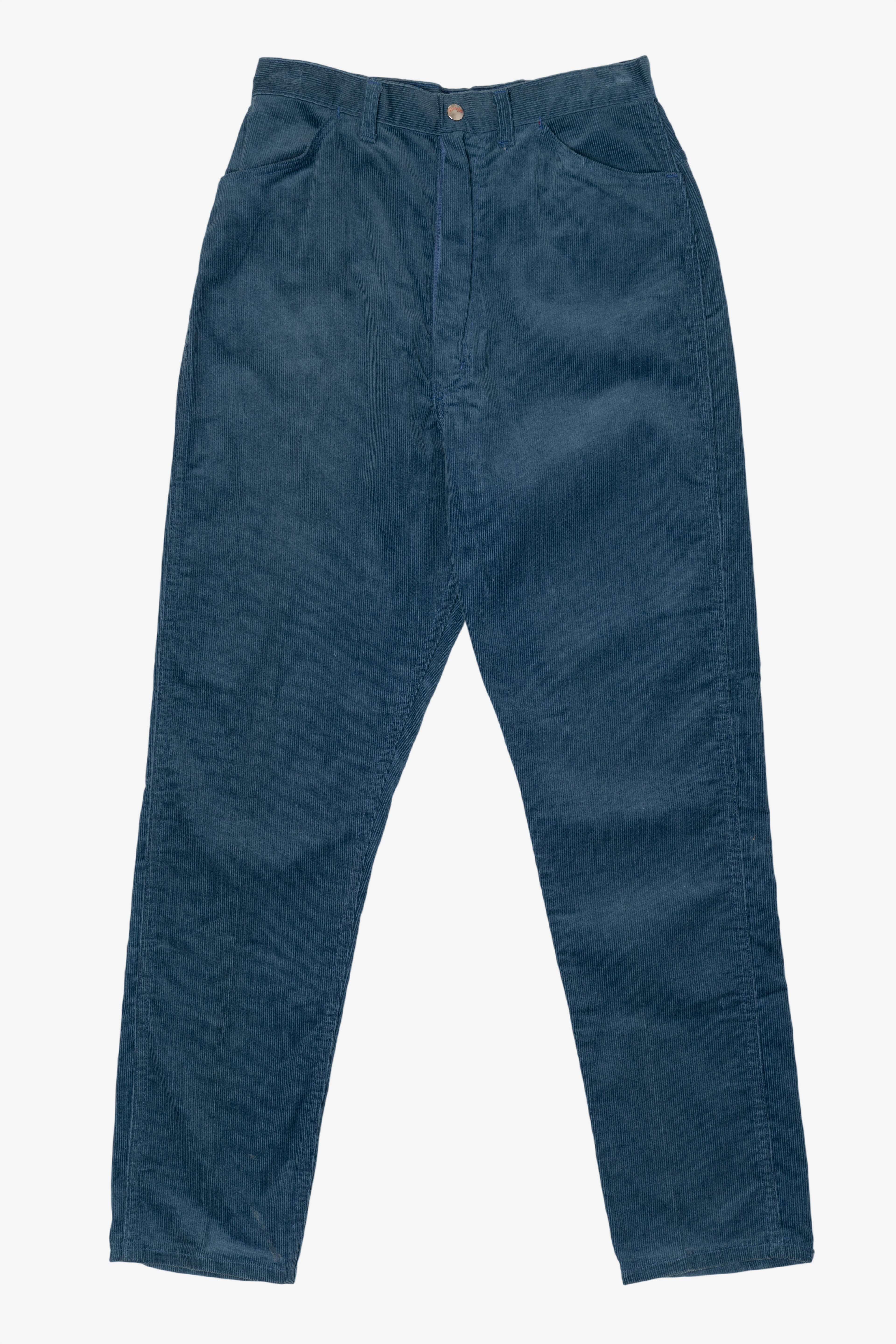 Vintage Blue Corduroy Wrangler Blue Bell Pants (1960s)