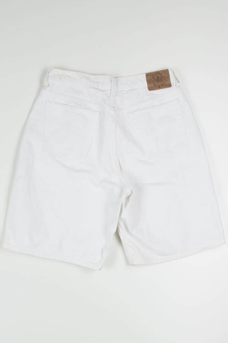 White Button Front Denim Shorts (sz. 32)