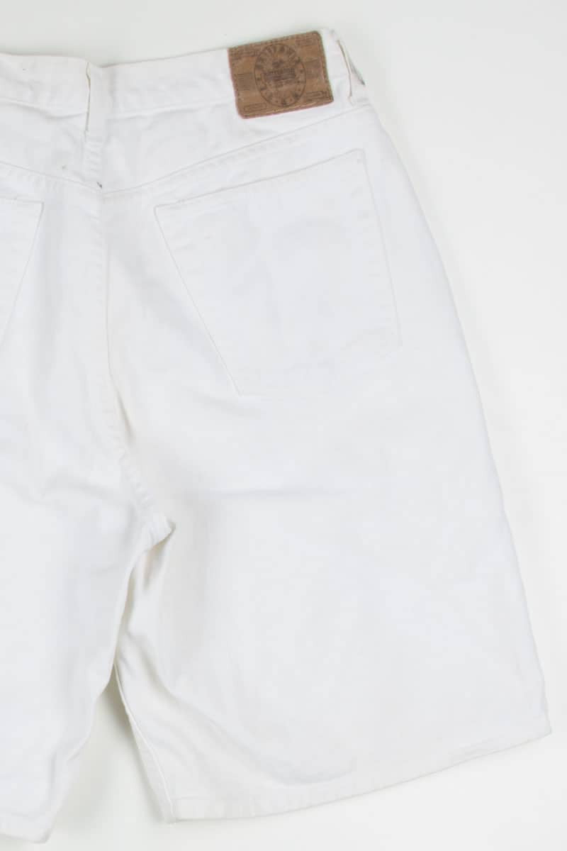 White Button Front Denim Shorts (sz. 32)