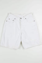 White Button Front Denim Shorts (sz. 32)