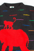Monkey Riding an Elephant Sweater