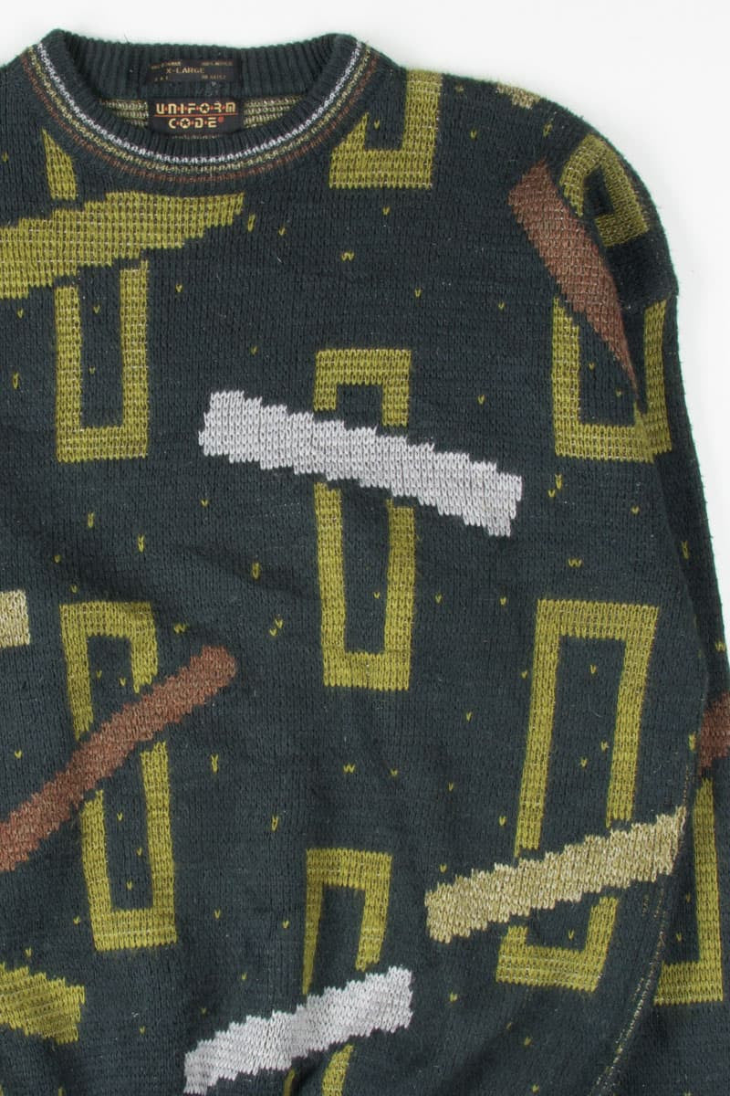 Green Rectangle 80s Sweater 2480