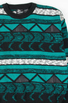 Teal & Leather 80s Sweater 2495