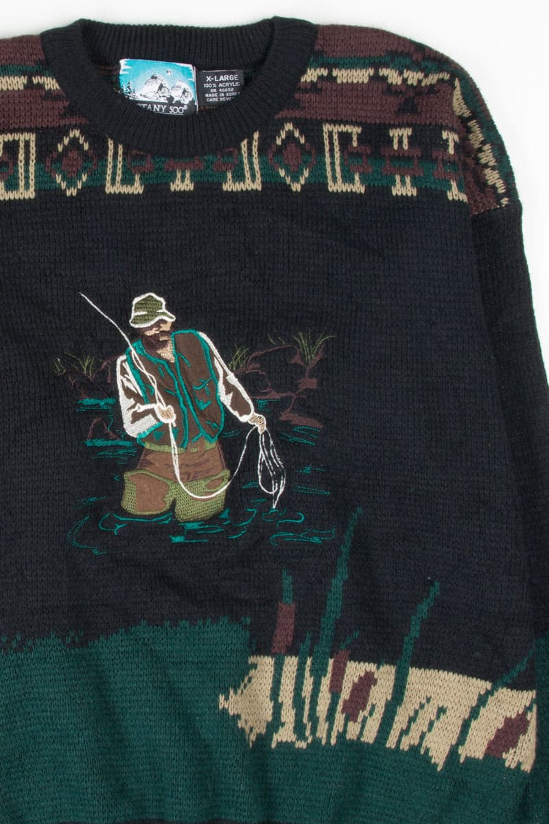 80s Fly Fishing Sweater 2879