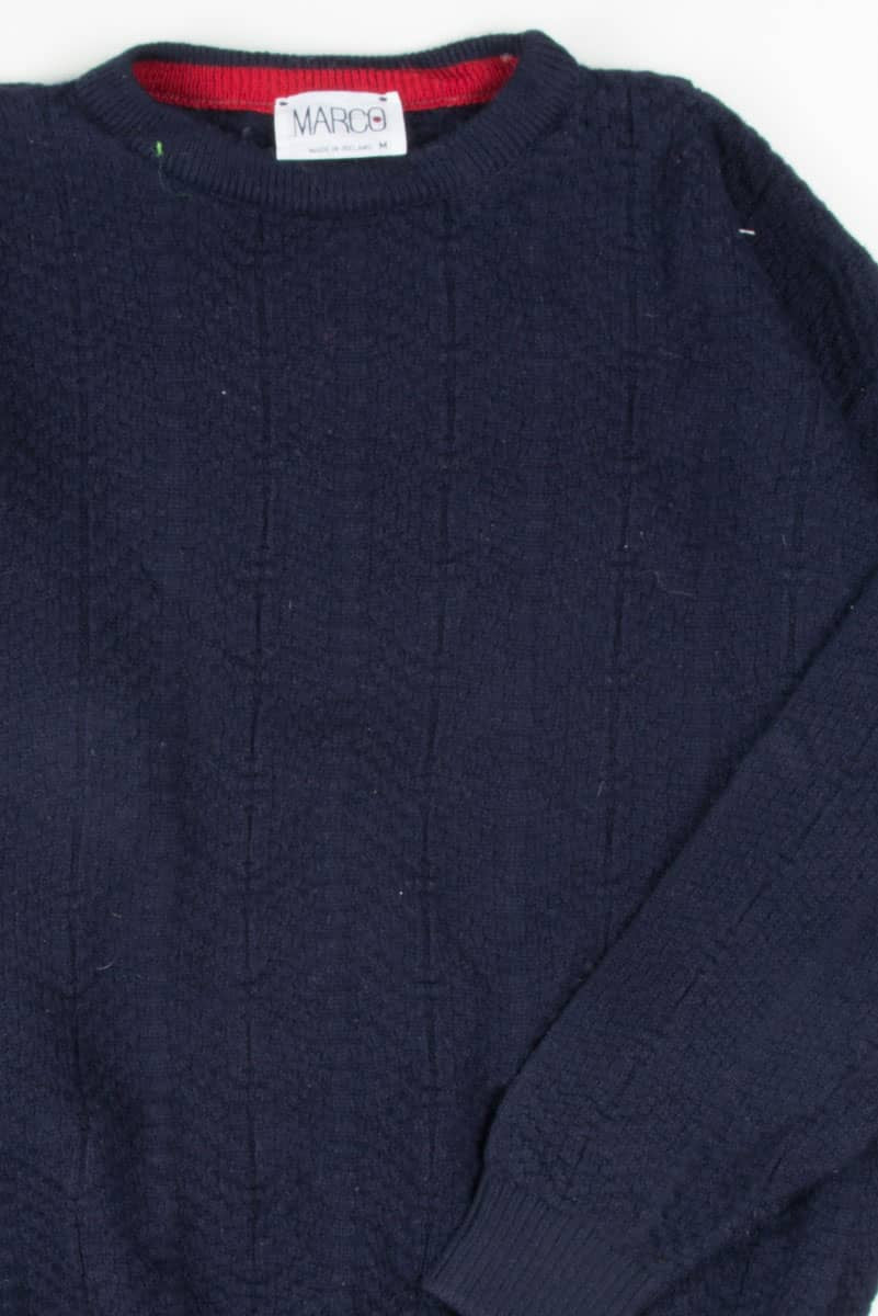Vintage Navy Irish 80s Sweater 3322