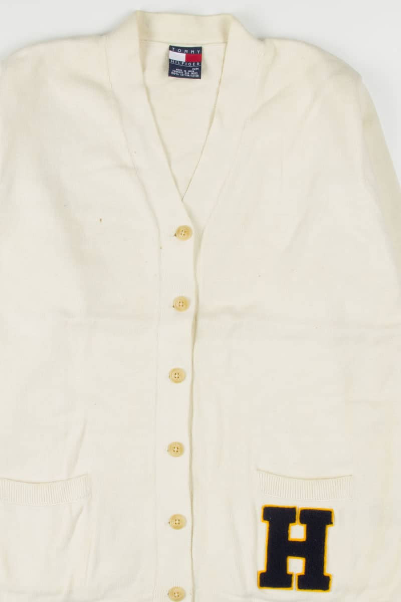 Vintage Tommy Hilfiger Letter Cardigan Sweater 3394