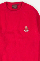 Red Wool Chaps Ralph Lauren Sweater 3395