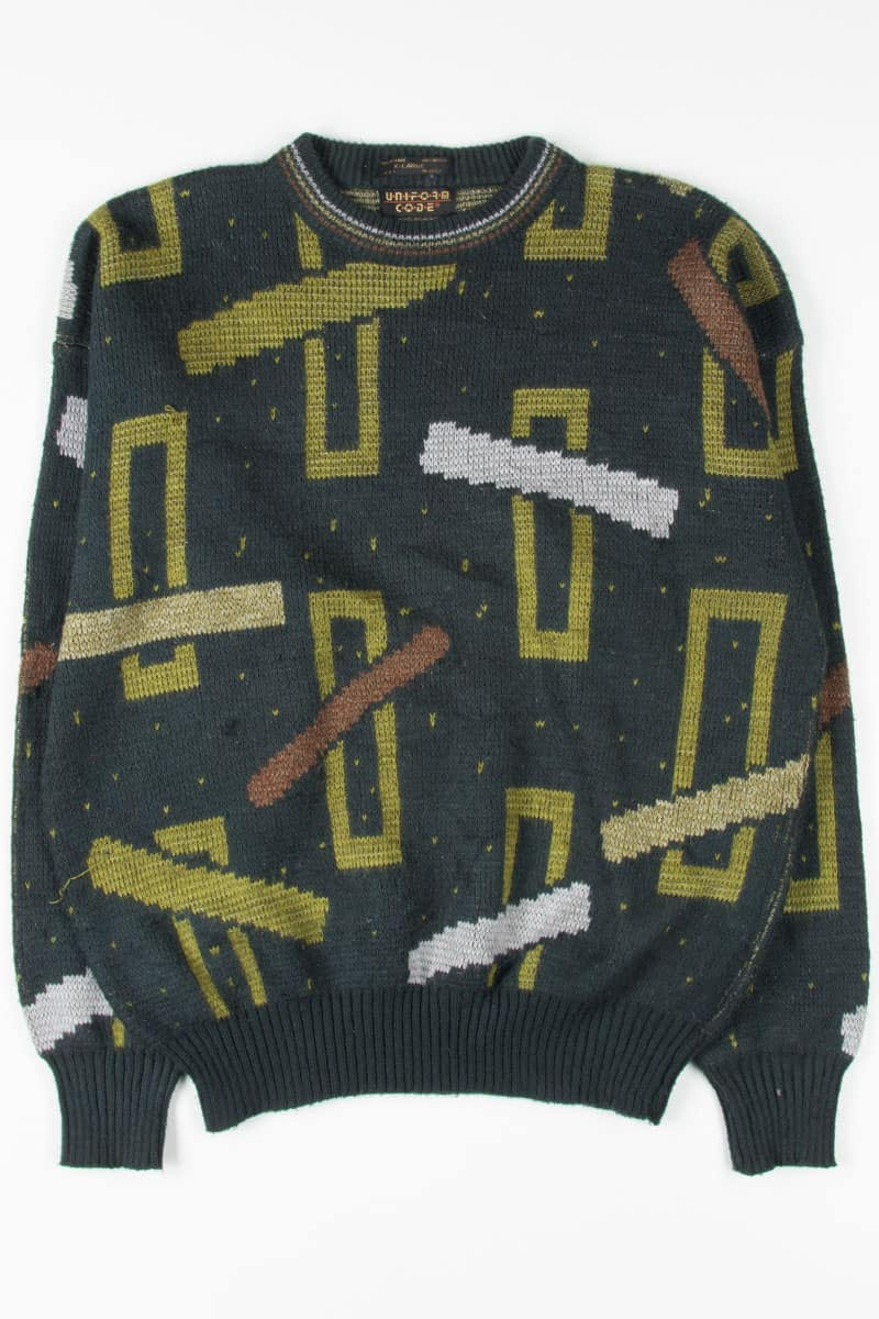 Green Rectangle 80s Sweater 2480
