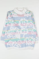 Pastel Floral 80s Sweater 2626