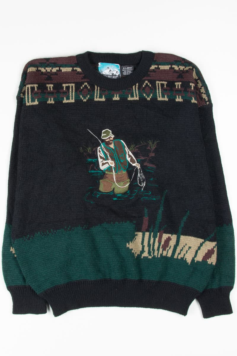 80s Fly Fishing Sweater 2879