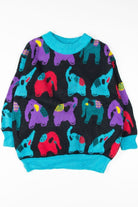 80s Circus Elephants Sweater 3079