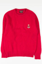 Red Wool Chaps Ralph Lauren Sweater 3395