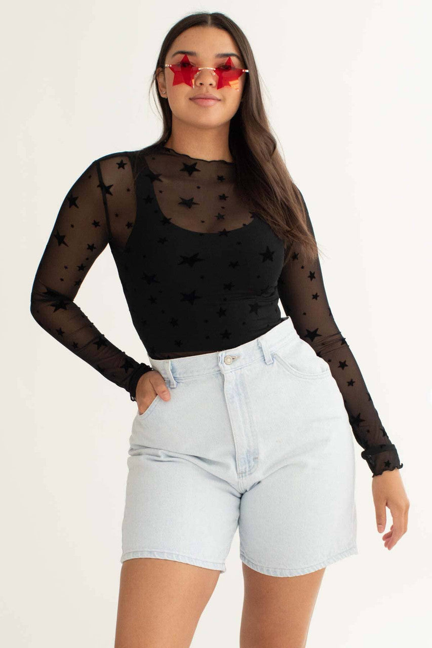 Mesh Star Bodysuit
