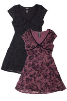 Mesh Fit & Flare Floral Mini Dress