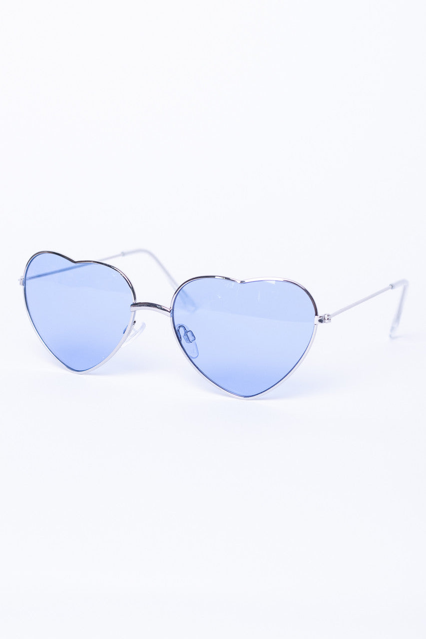 Metal Frame Heart Sunglasses