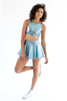 Metallic Blue Racer Crop Tank