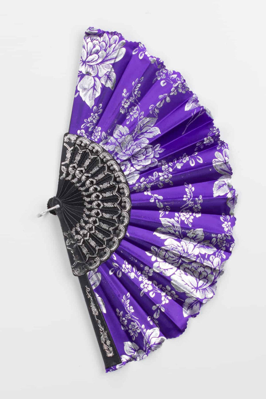 Metallic Floral Fan