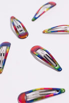 Metallic Rainbow Hair Clip Set