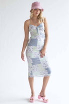 Mint & Periwinkle Patchwork Maxi Dress