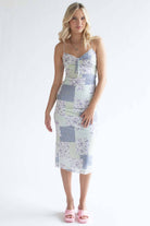 Mint & Periwinkle Patchwork Maxi Dress