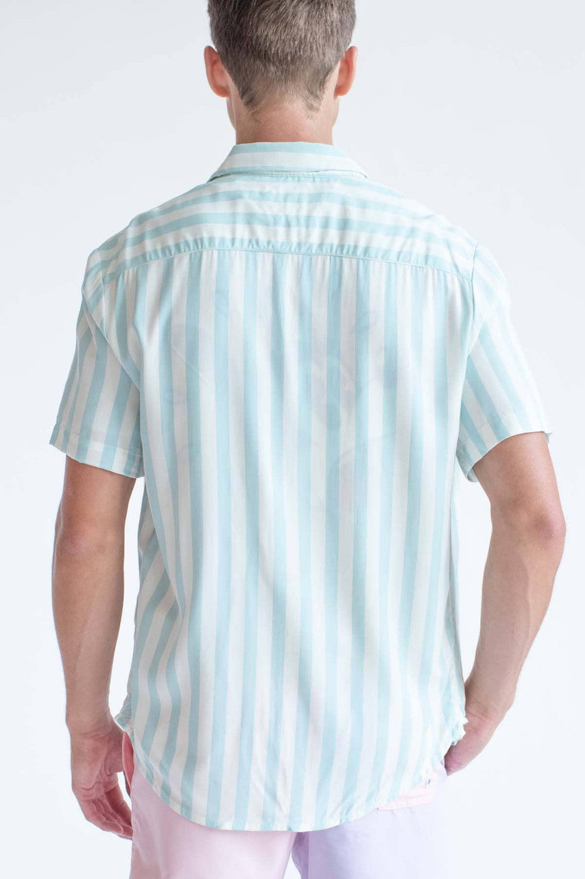 Mint Vertical Striped Button Up Shirt