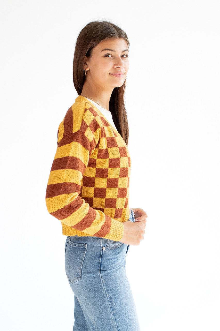Mixed Pattern Cardigan