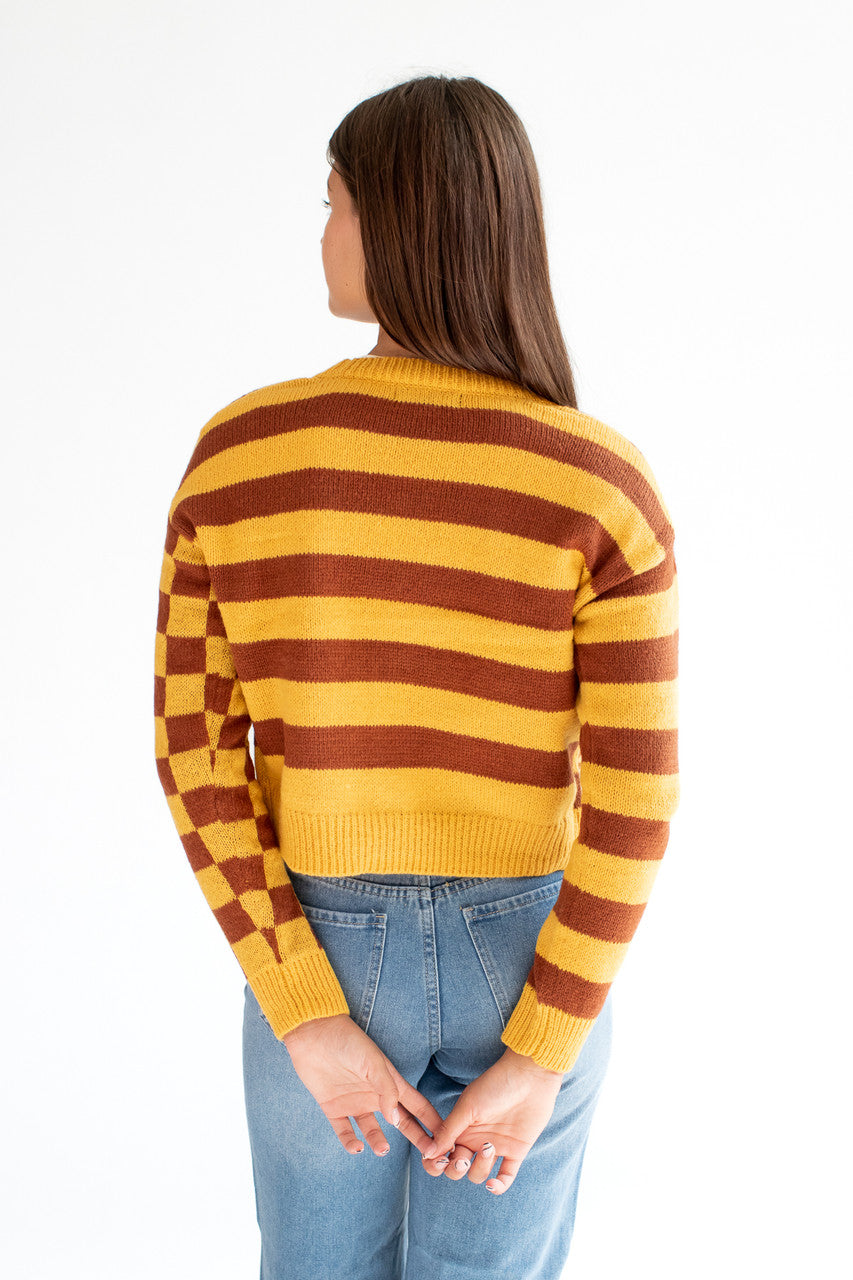 Mixed Pattern Cardigan