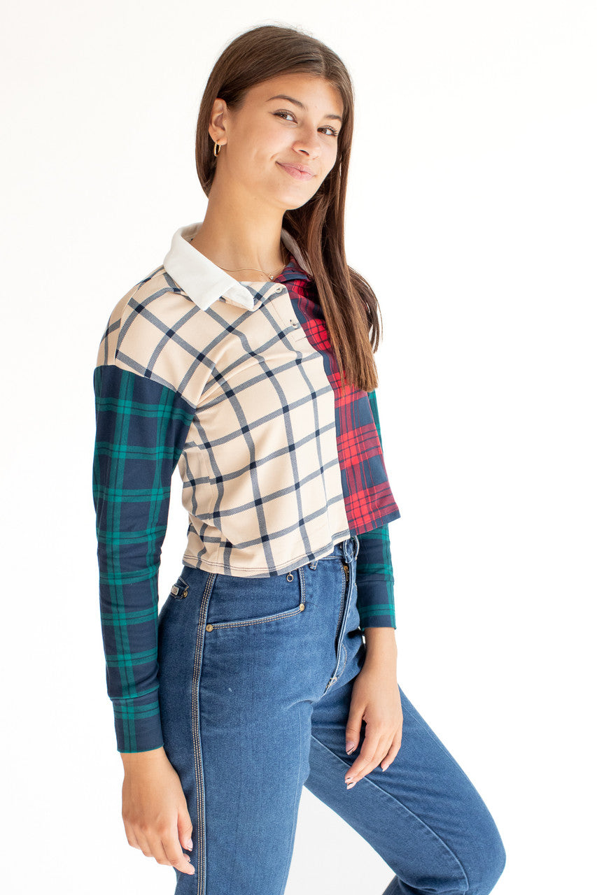Mixed Plaid Multicolor Shirt