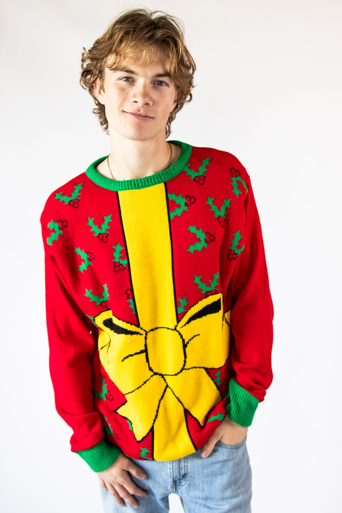 Mystery Recycled Modern Ugly Christmas Sweater