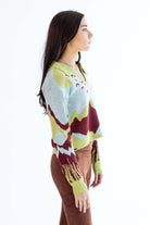 Iced Aqua Landscape Sweater