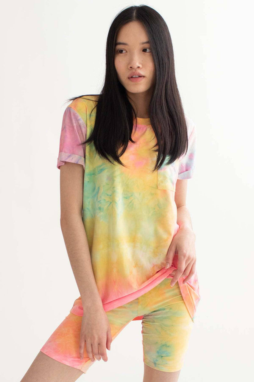Multicolor Tie Dye Tee
