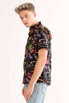 Multicolor Paleontology Woven Button Up Shirt