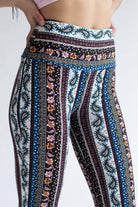 Multicolored Stone Paisley Print Bell Bottoms