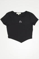 Mushroom Embroidered Hanky Hem Tee