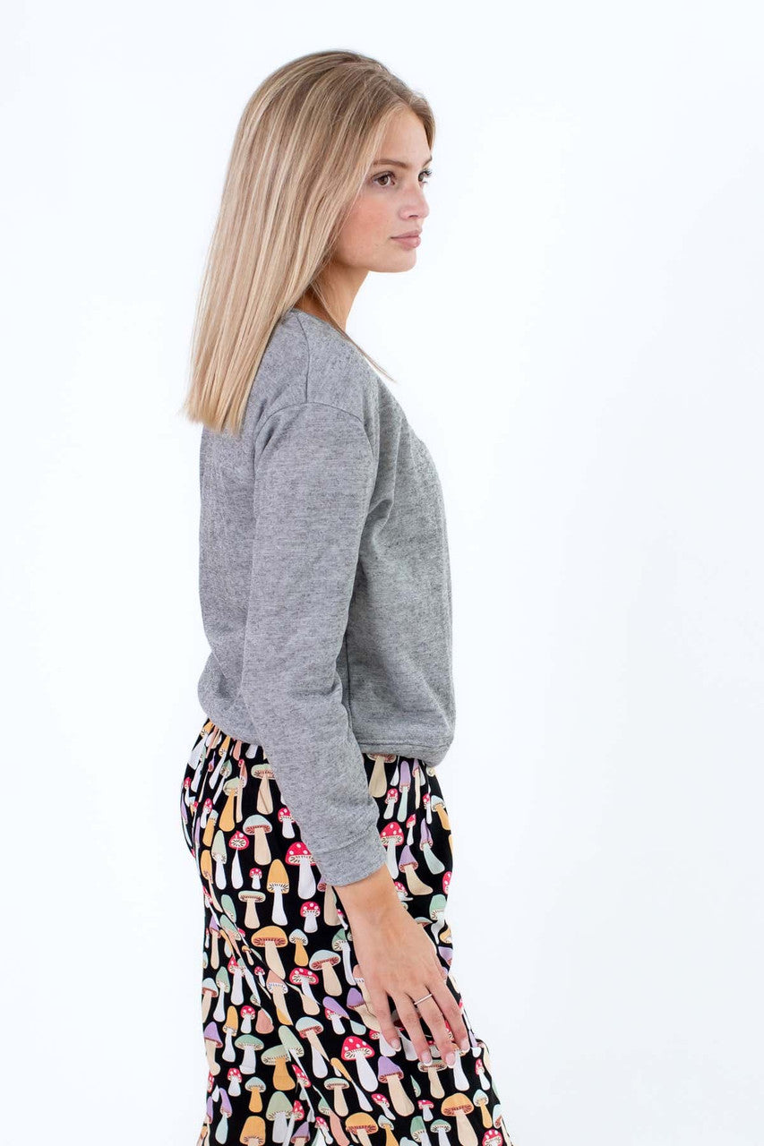 Mushroom Embroidered Sweatshirt