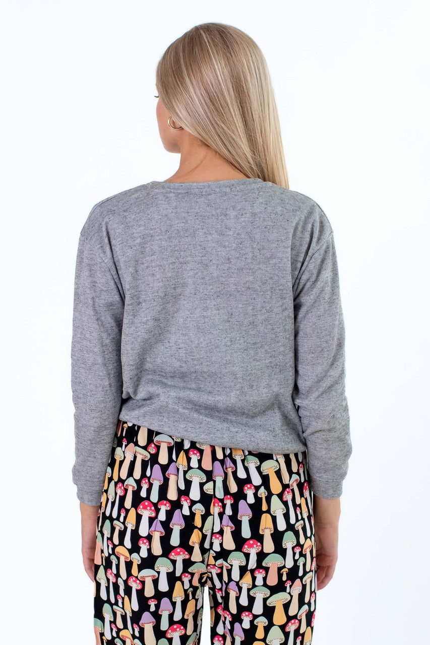 Mushroom Embroidered Sweatshirt