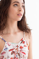 Mushroom Print Ruched Side Dress
