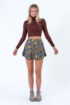 Mushroom Print Skater Skirt