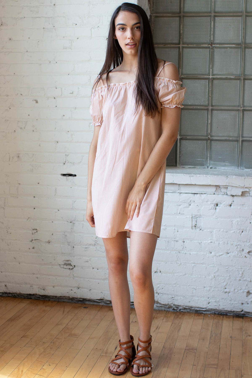 Mustard Seersucker Dress