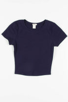 Navy Crop Tee