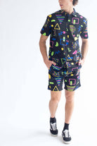 Neon Circuits Cotton Shorts