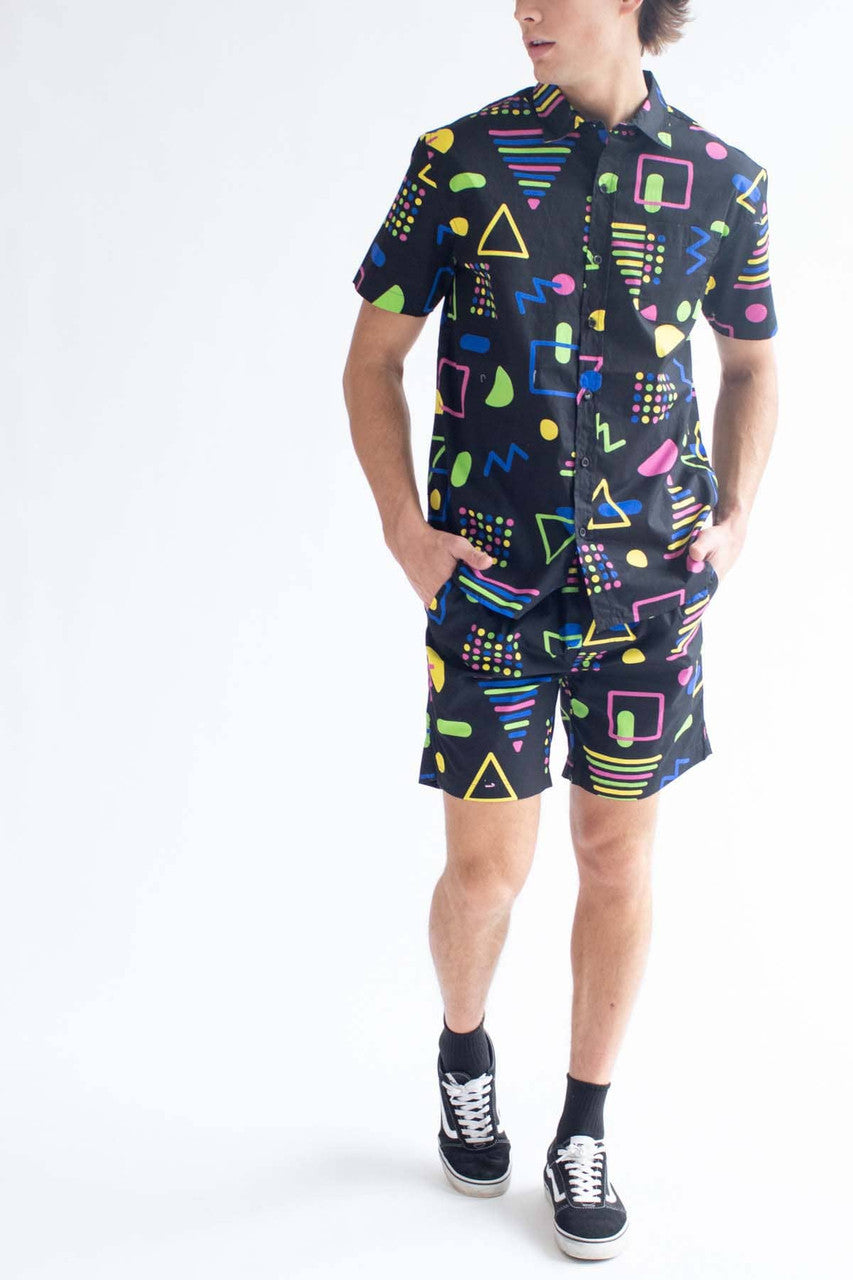 Neon Circuits Cotton Shorts